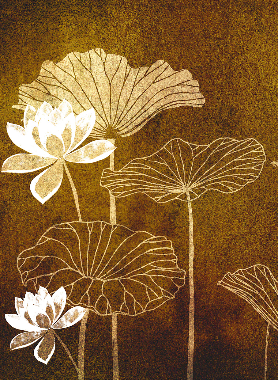 Wandbild  Nympha Metallics - Gold