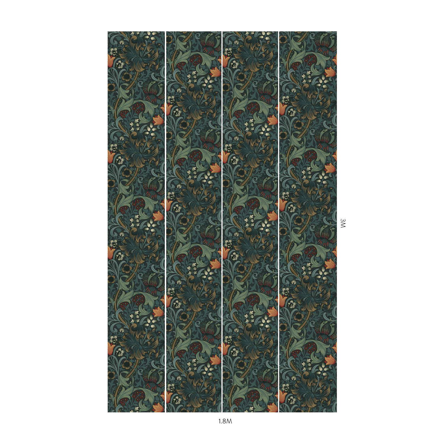 Tapete Golden Lily - Midnight 2025