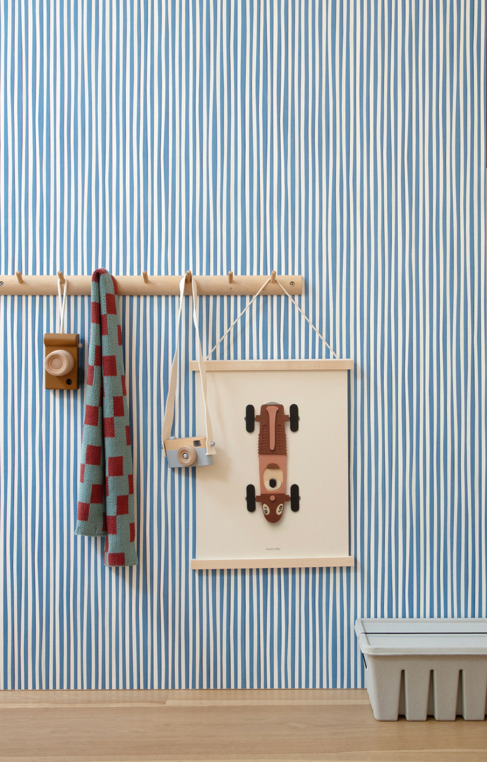 Tapete Stripes / Strepen - Parisian Blue / Parijs Blauw