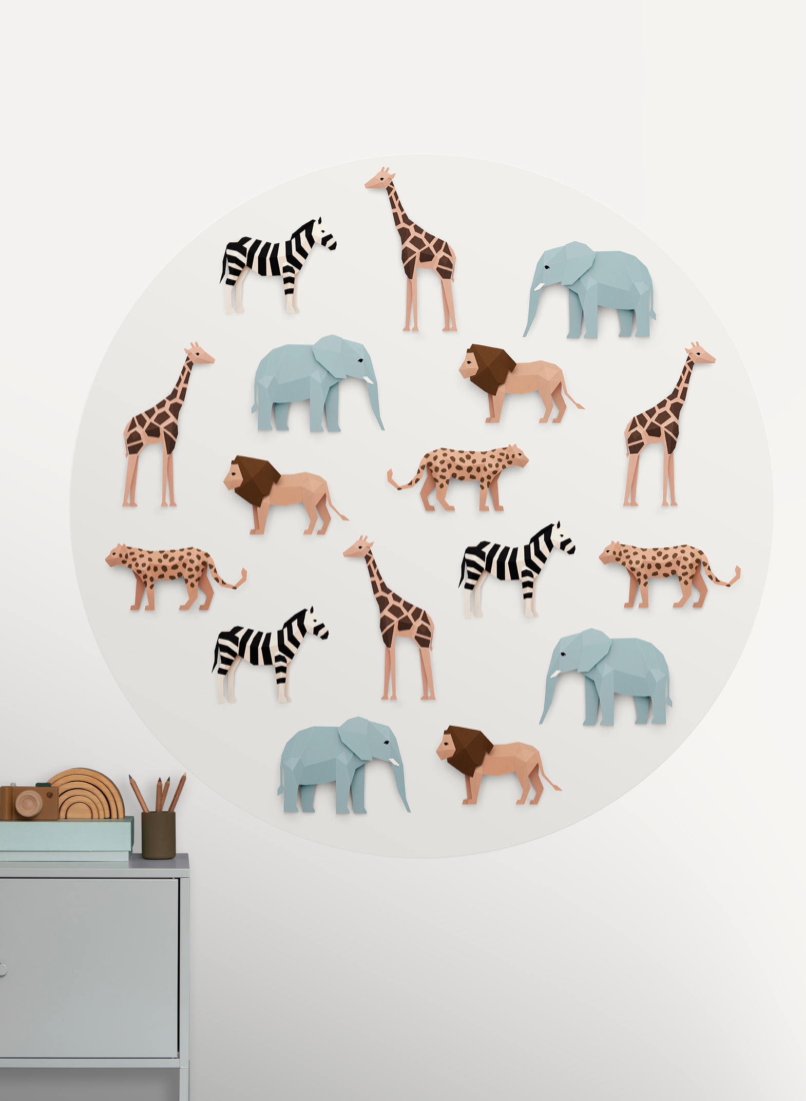 Wandbild Safari Circle/ Safari Cirkel