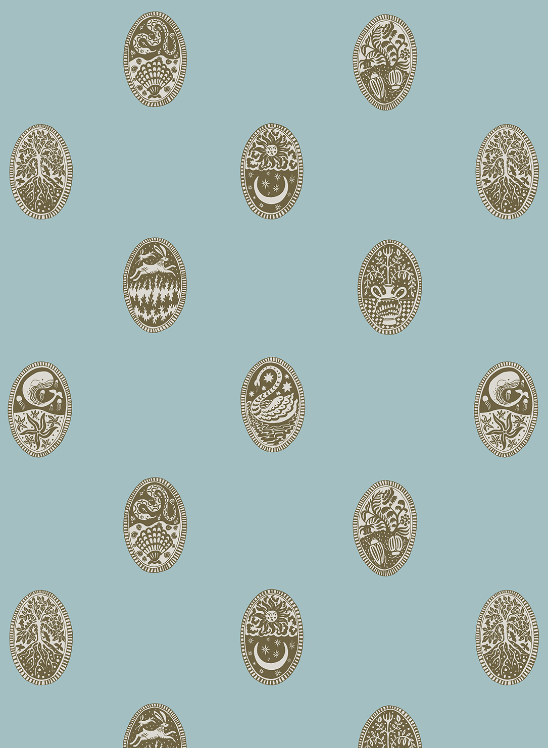 Tapete Linear Cameos - Cobber Spruce/ Dew