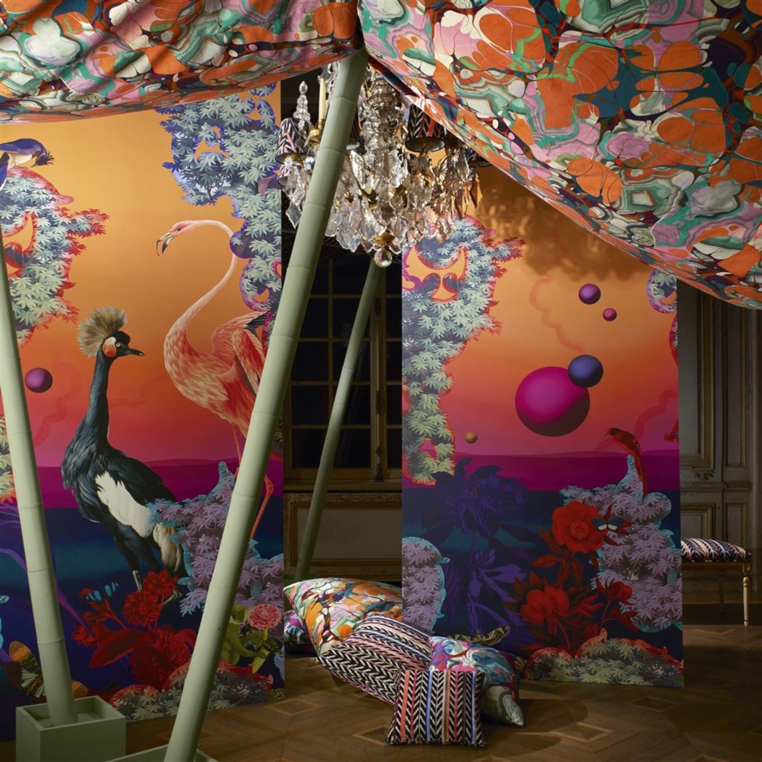Wandbild Novafrica Sunset Scene 1 - Tangerine