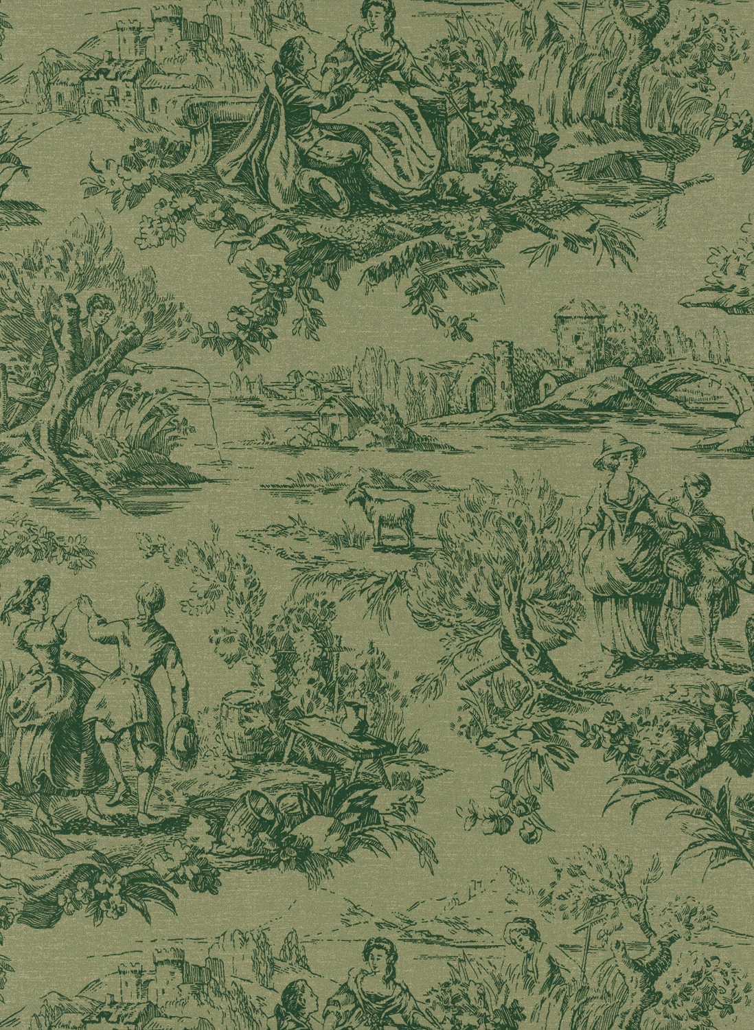 Tapete Lovers Toile - Dark Brunswick Green