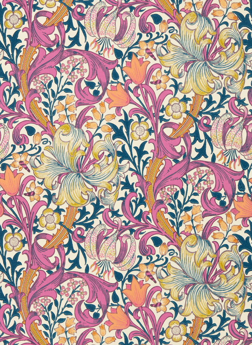 Tapete Golden Lily - Pink Fizz