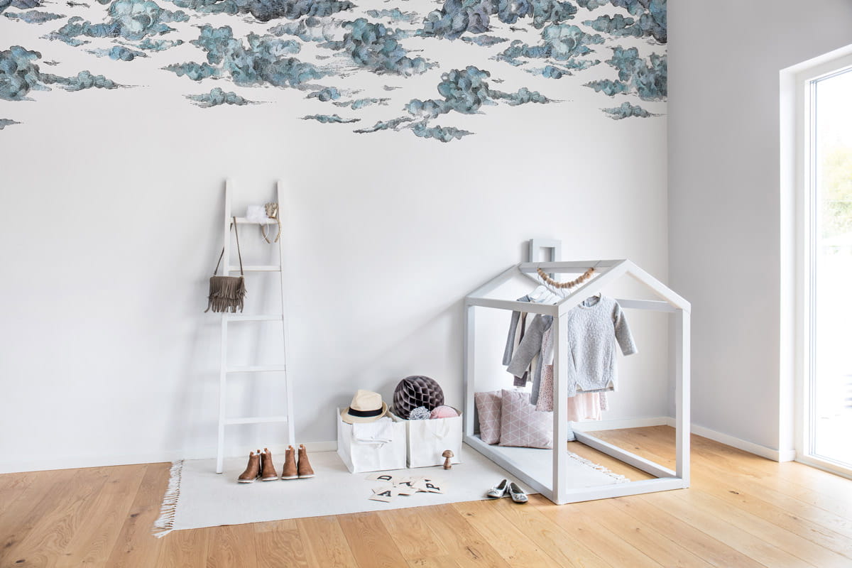 Wandbild Cotton Skies - Blue