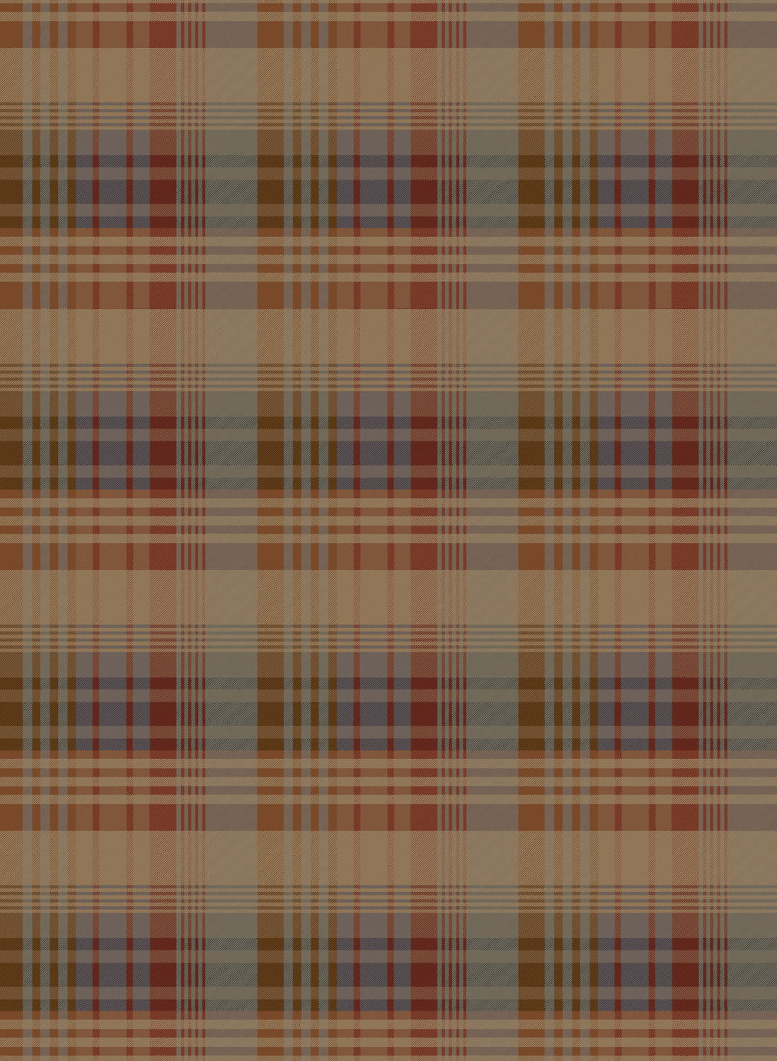 Tapete Mulberry Ancient Tartan - Red/ Blue