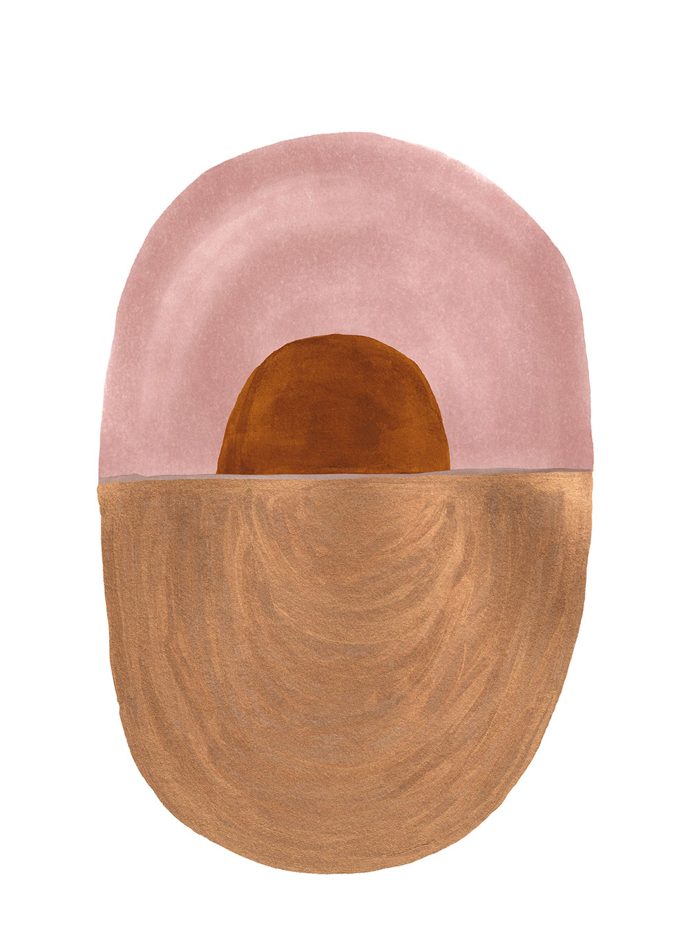 Wandbild Totem - Terracotta