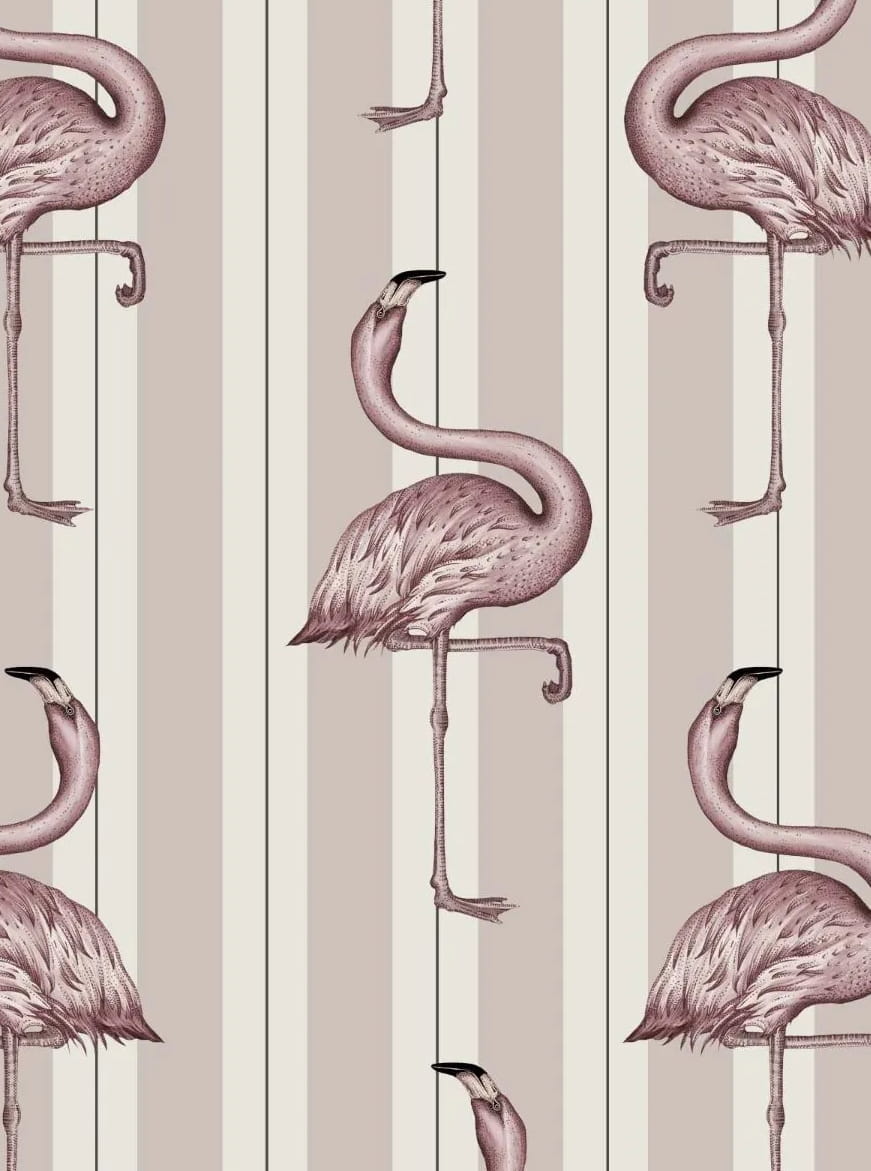 Tapete  Flamboyance - Offwhite/ Macaroon Pink