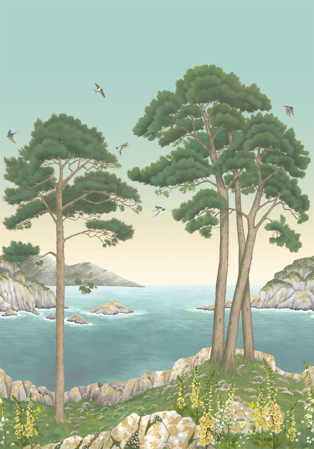Wandbild Coastline - Aqua