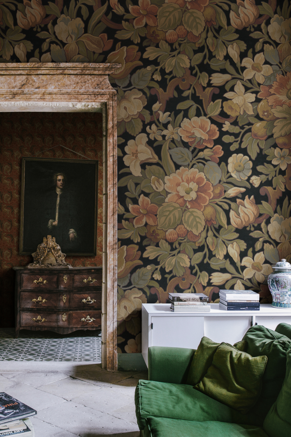 Wandbild Vintage Flora - Ebony