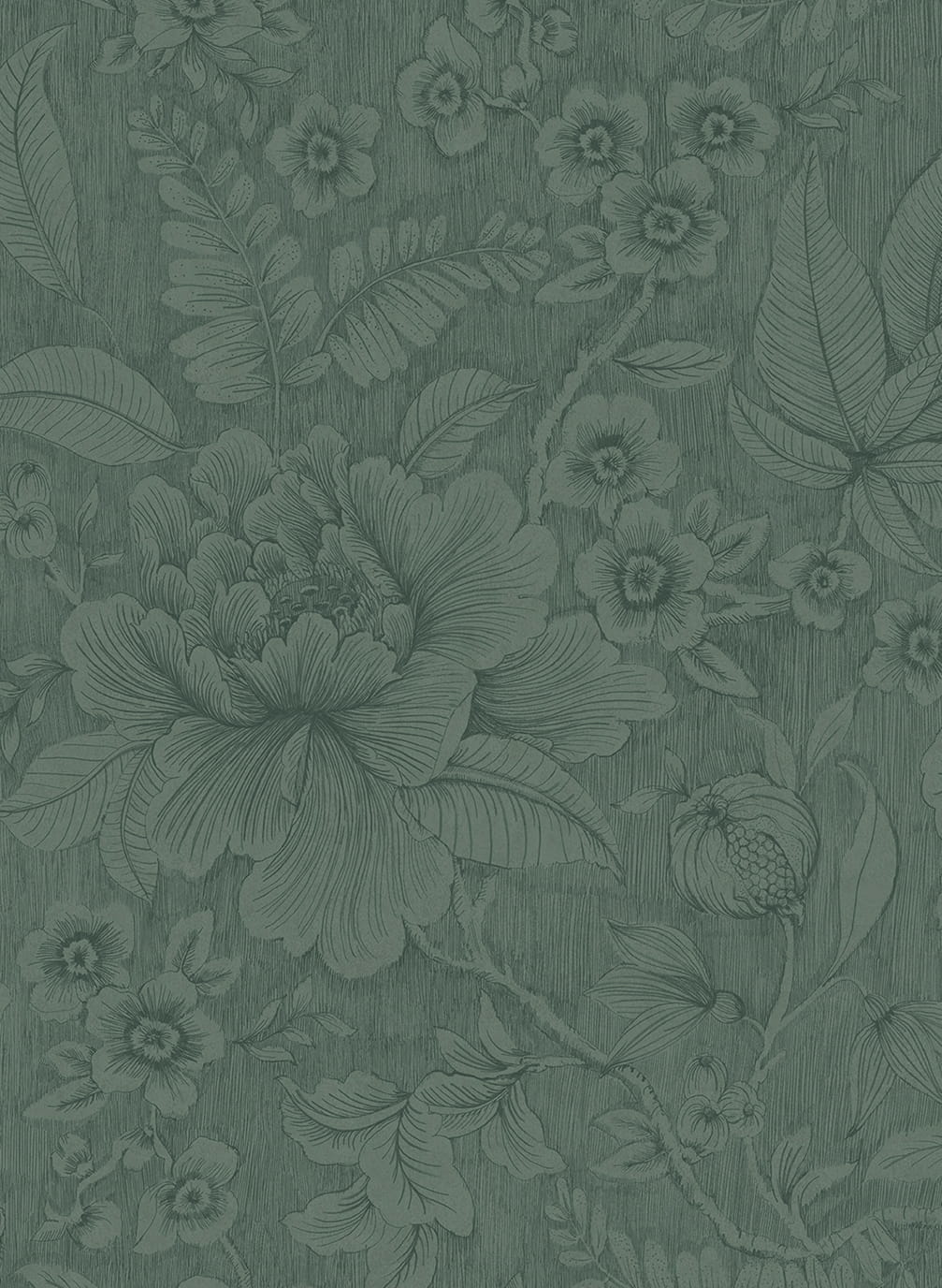 Tapete Casa di Fiori - Dark Green