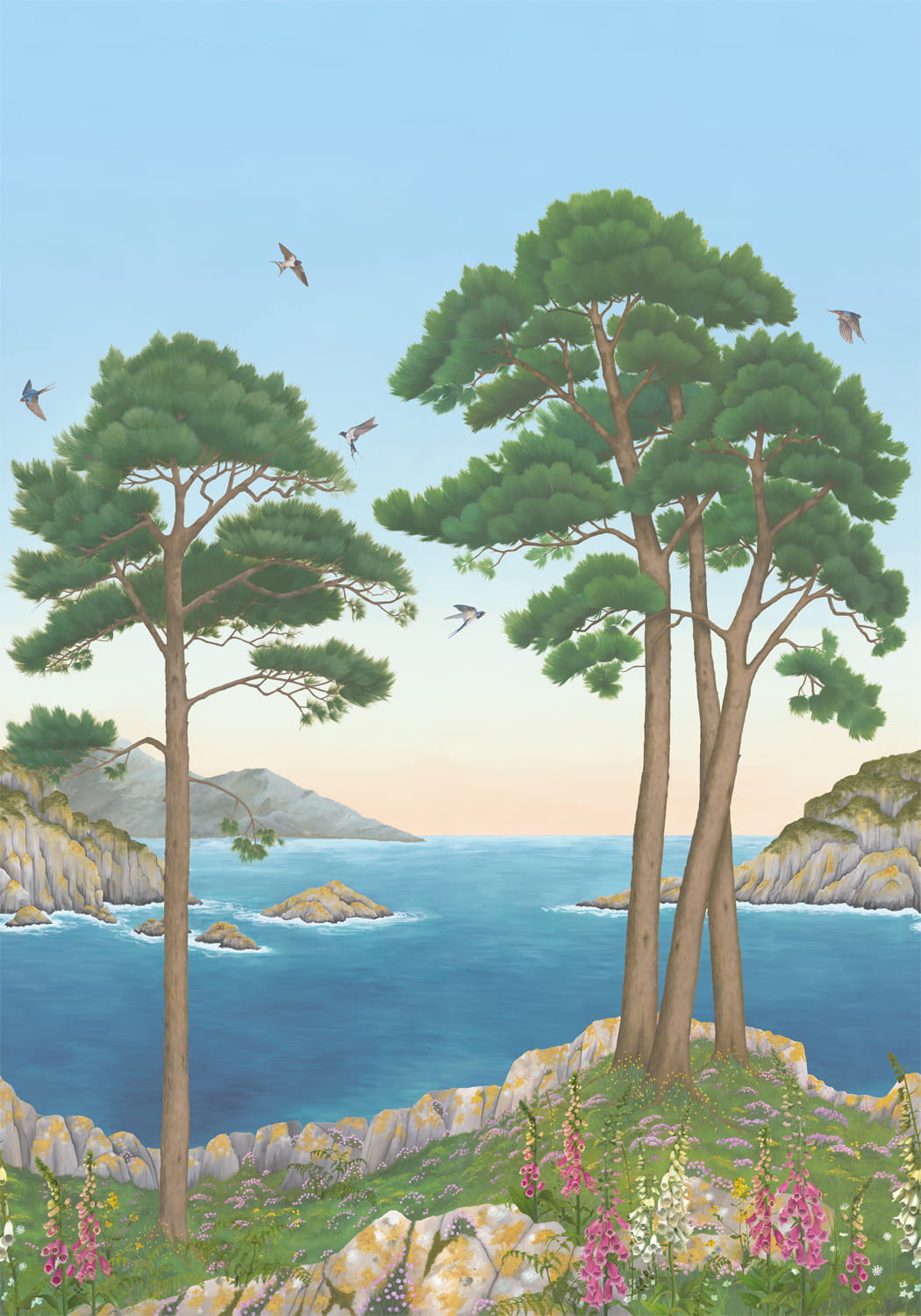 Wandbild Coastline - Azure