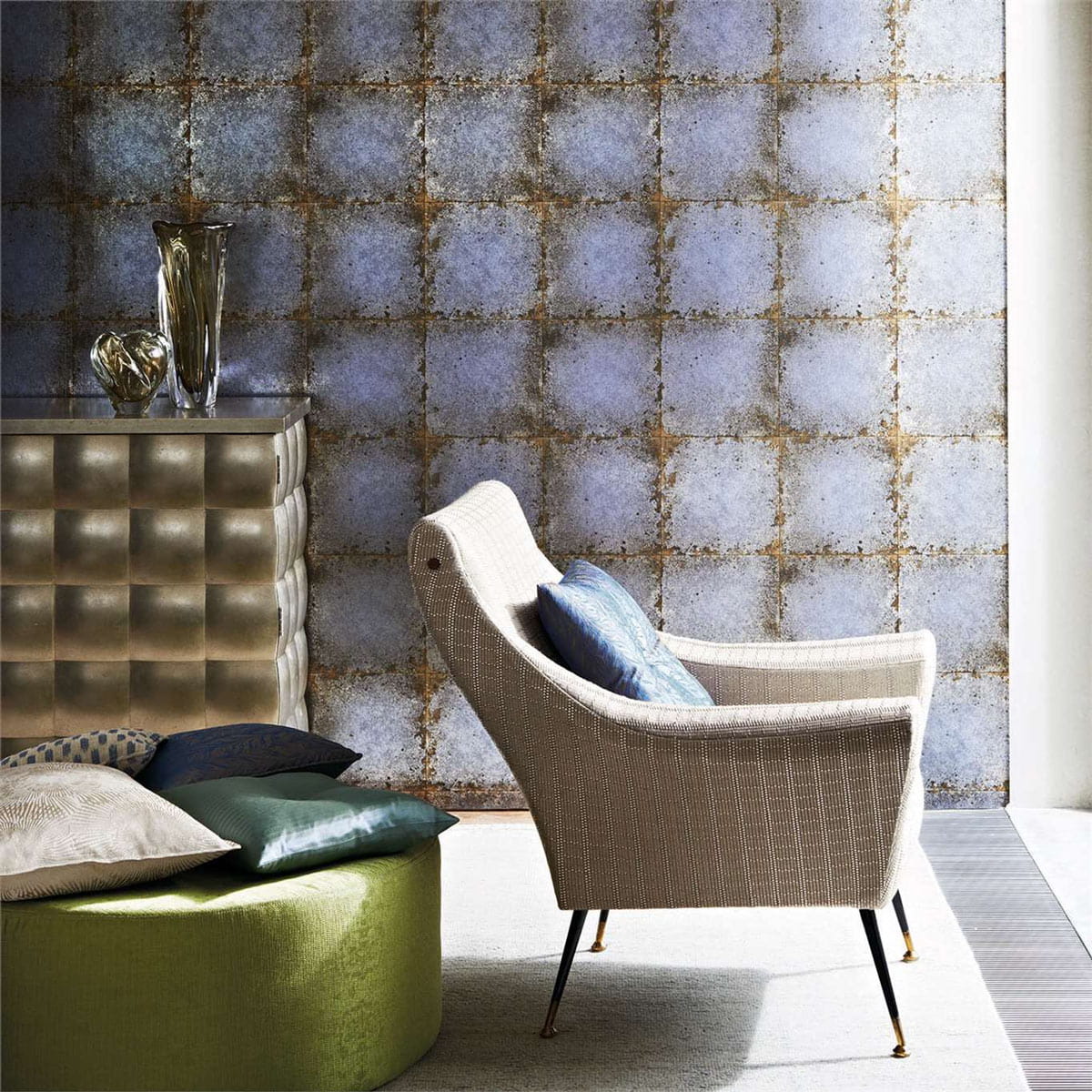 Tapete Lustre Tile - Sapphire
