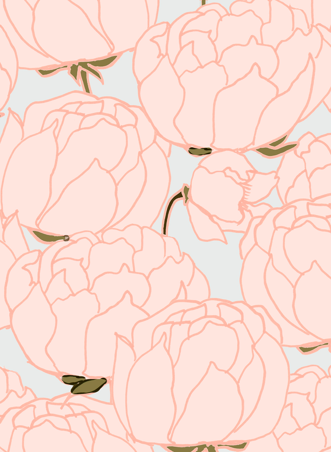Tapete Pivoine - Powder