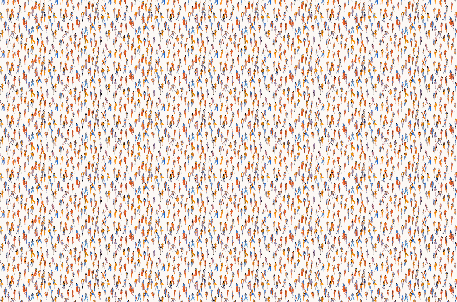 Tapete Unique People - White