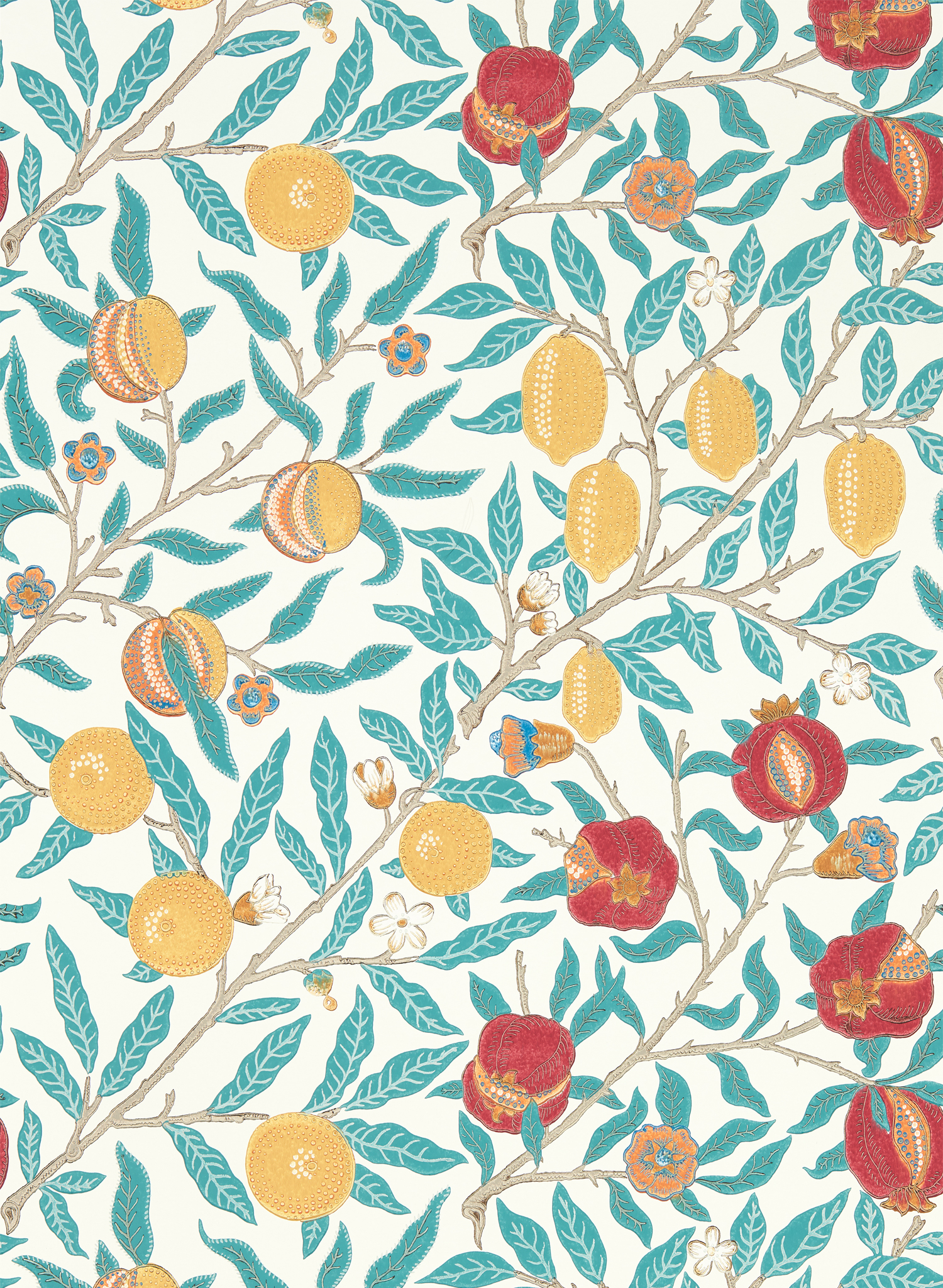 Tapete Simply Fruit - Green Indigo/ Madder