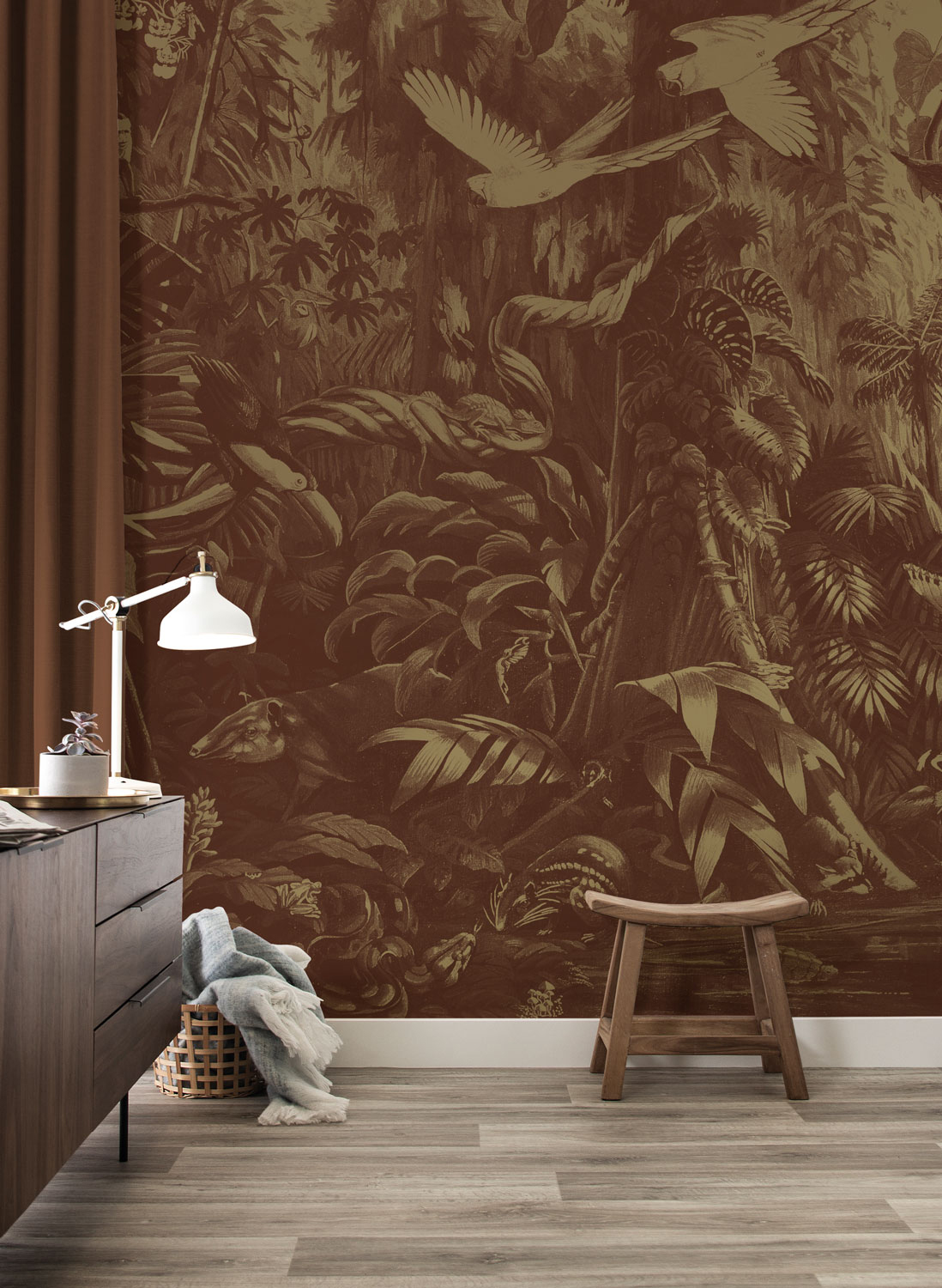 Wandbild Tropical Landscapes Gold 3