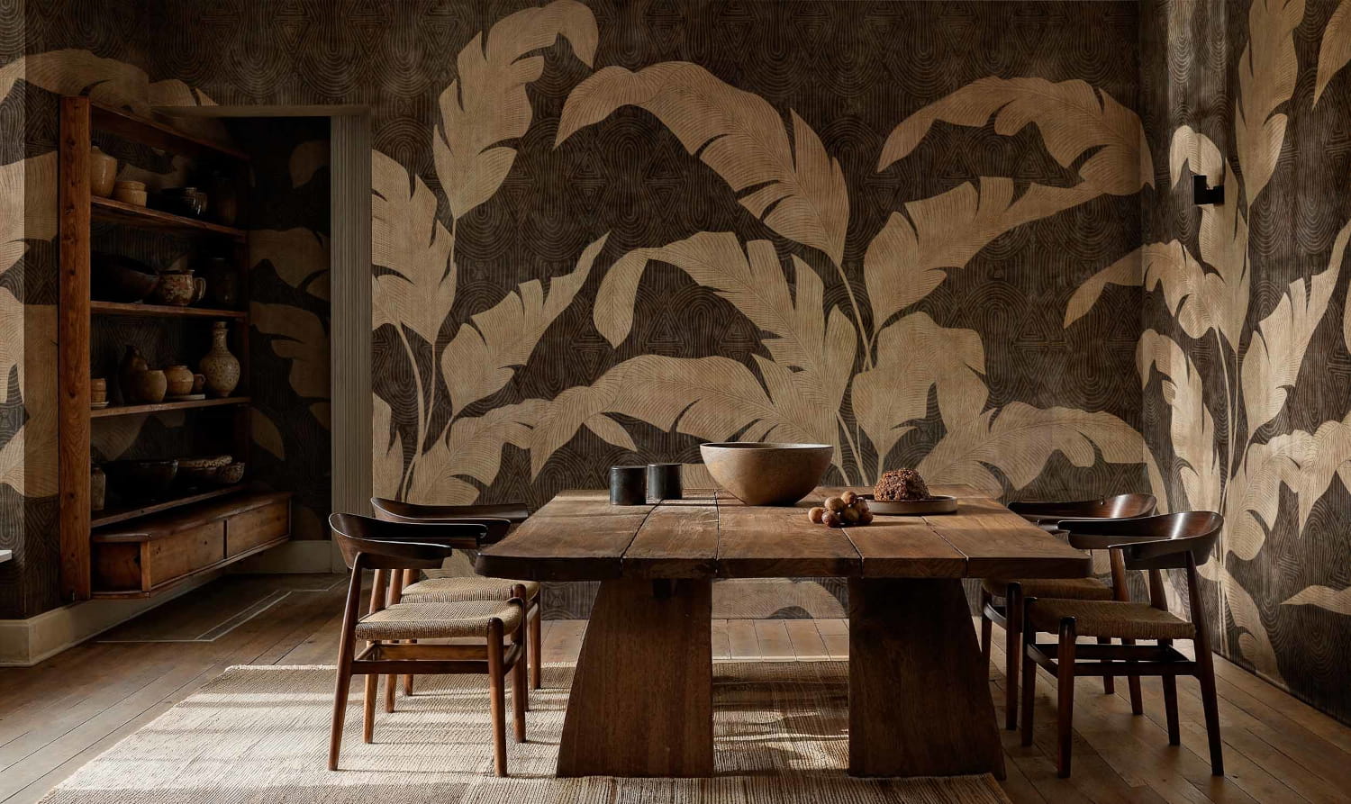 Wandbild Leaves Shadow - Night