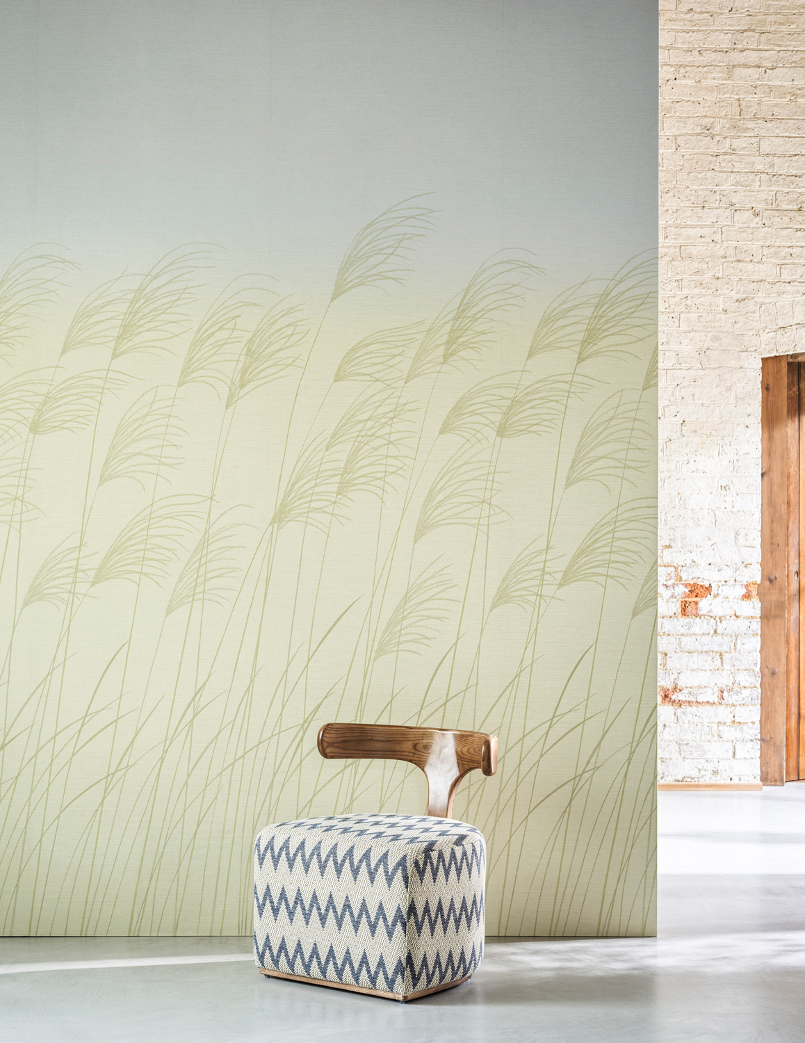 Wandbild Miscanthus - Buttermilk/ Sky
