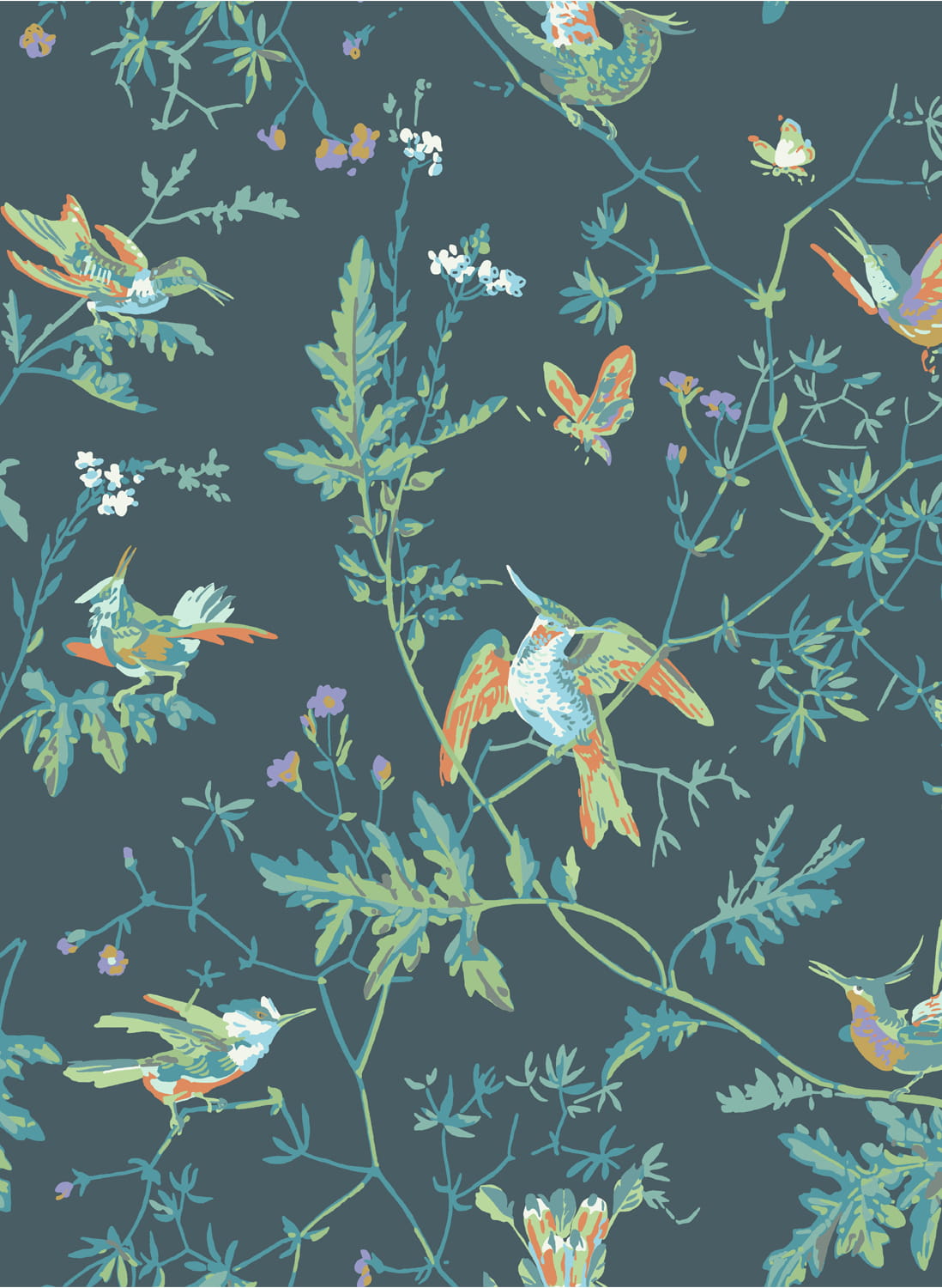 Tapete Hummingbirds - Viridian