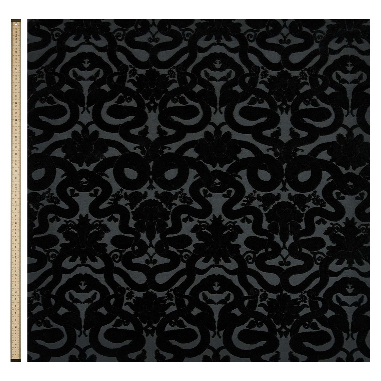 Stoff Anaconda - Cut Velvet - Noir