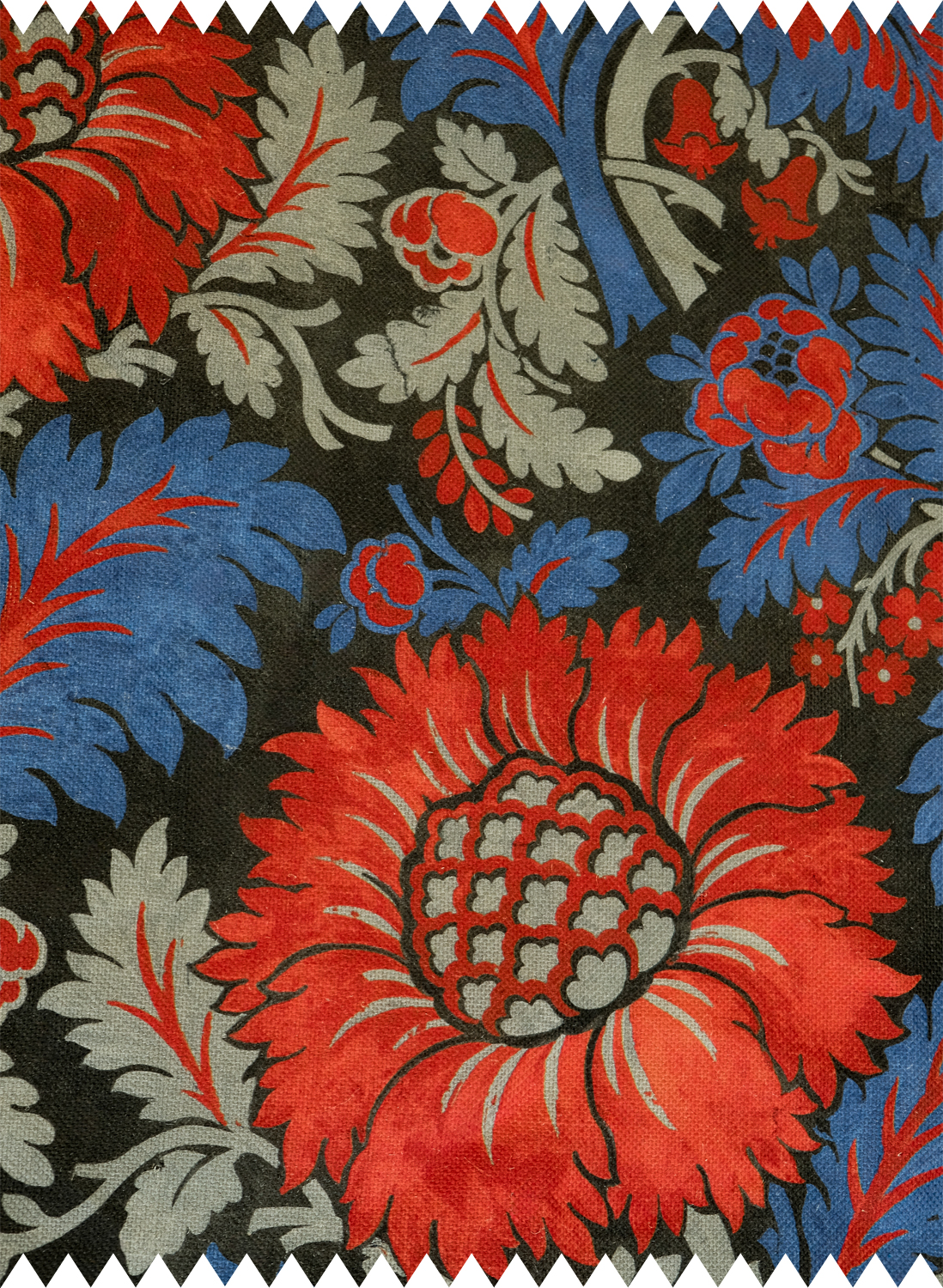 Stoff Chinese Damask - Sapphire