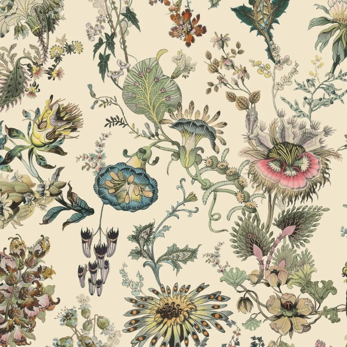 Wandbild Flora Fantasia - Ecru