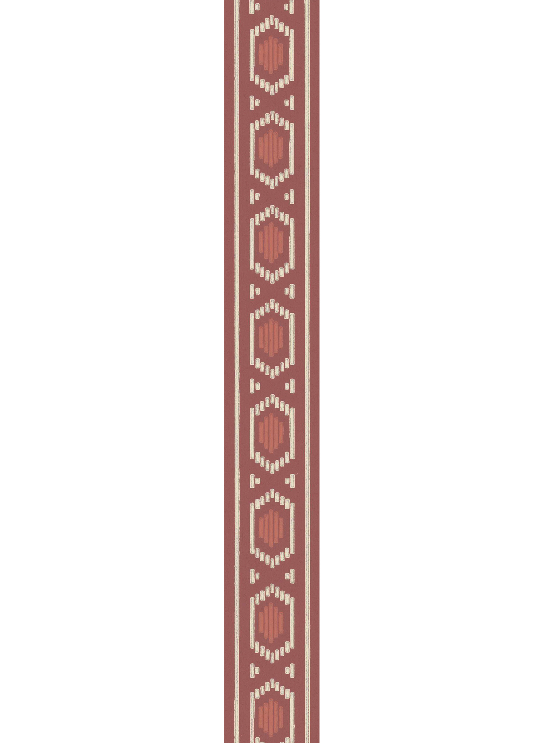Långelid / von Brömssen Bordüre Titicaca - Brick Red