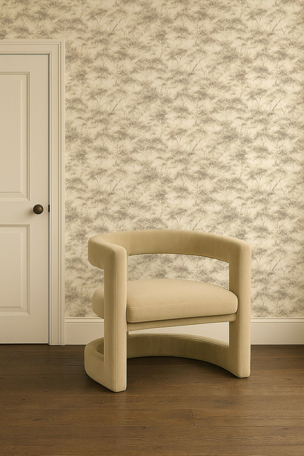 Carta da parati Boschetto - Linen/Mocha