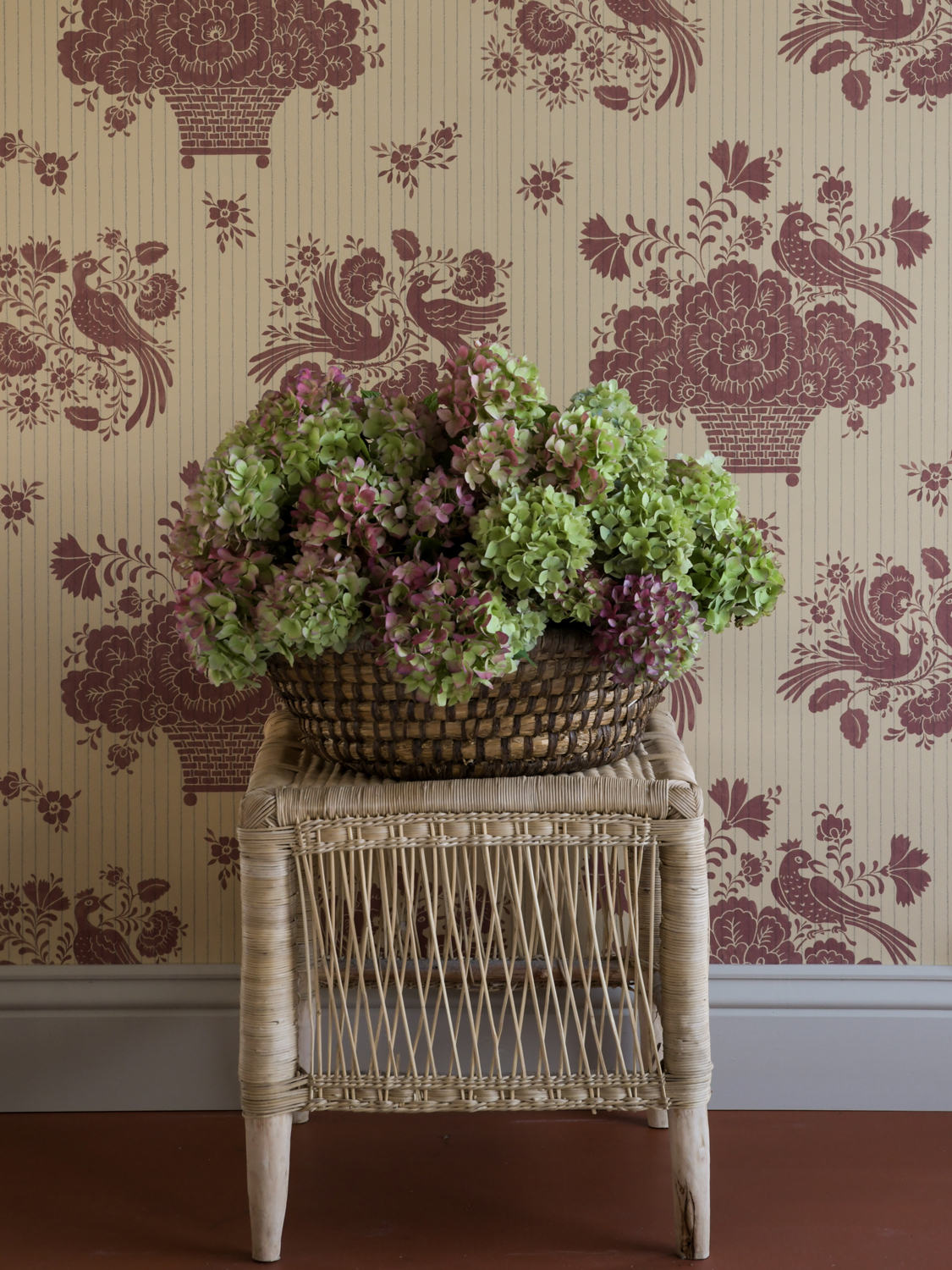 Tapete Birds Nest - Falu Red