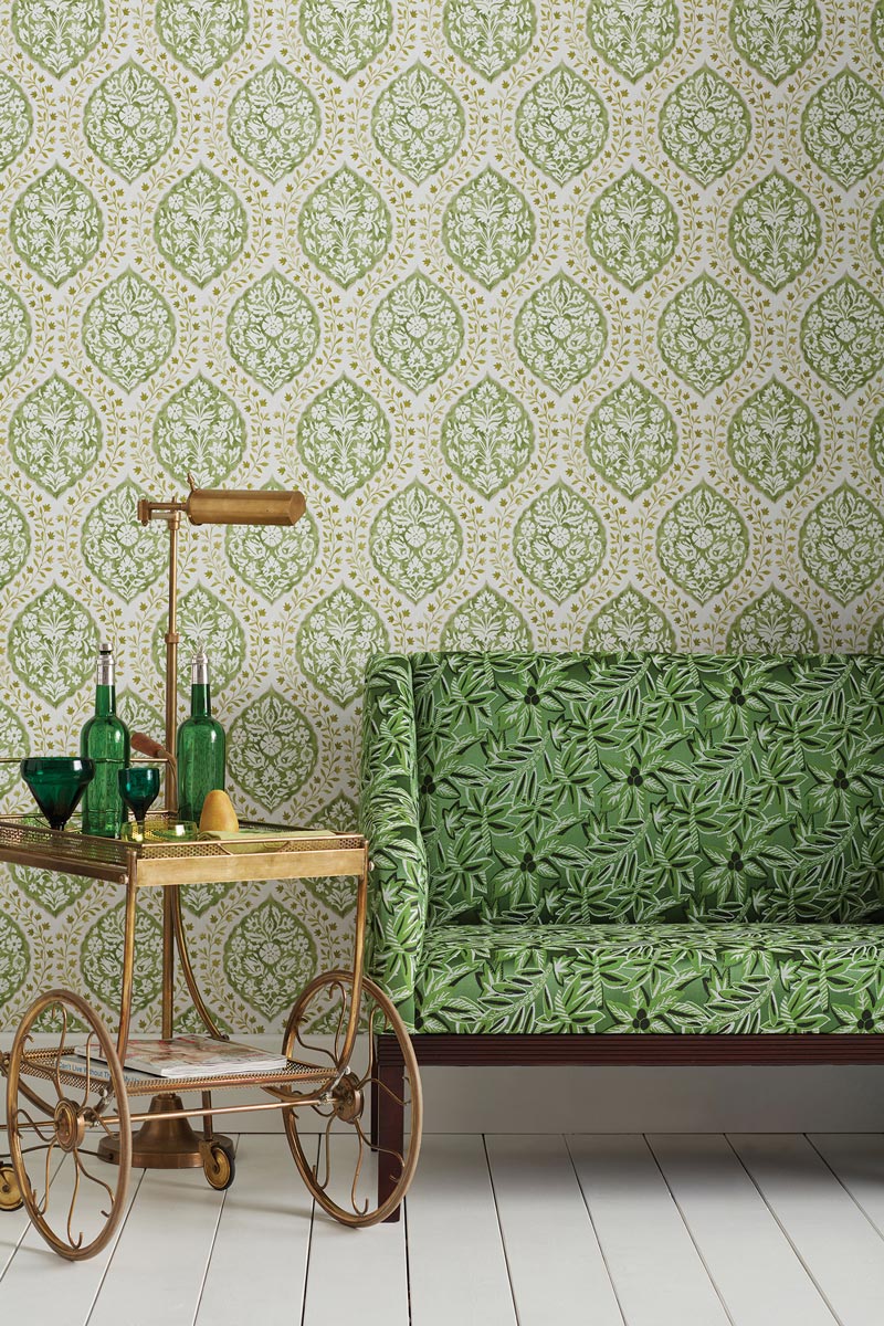 Tapete Marguerite - Green/ Ivory