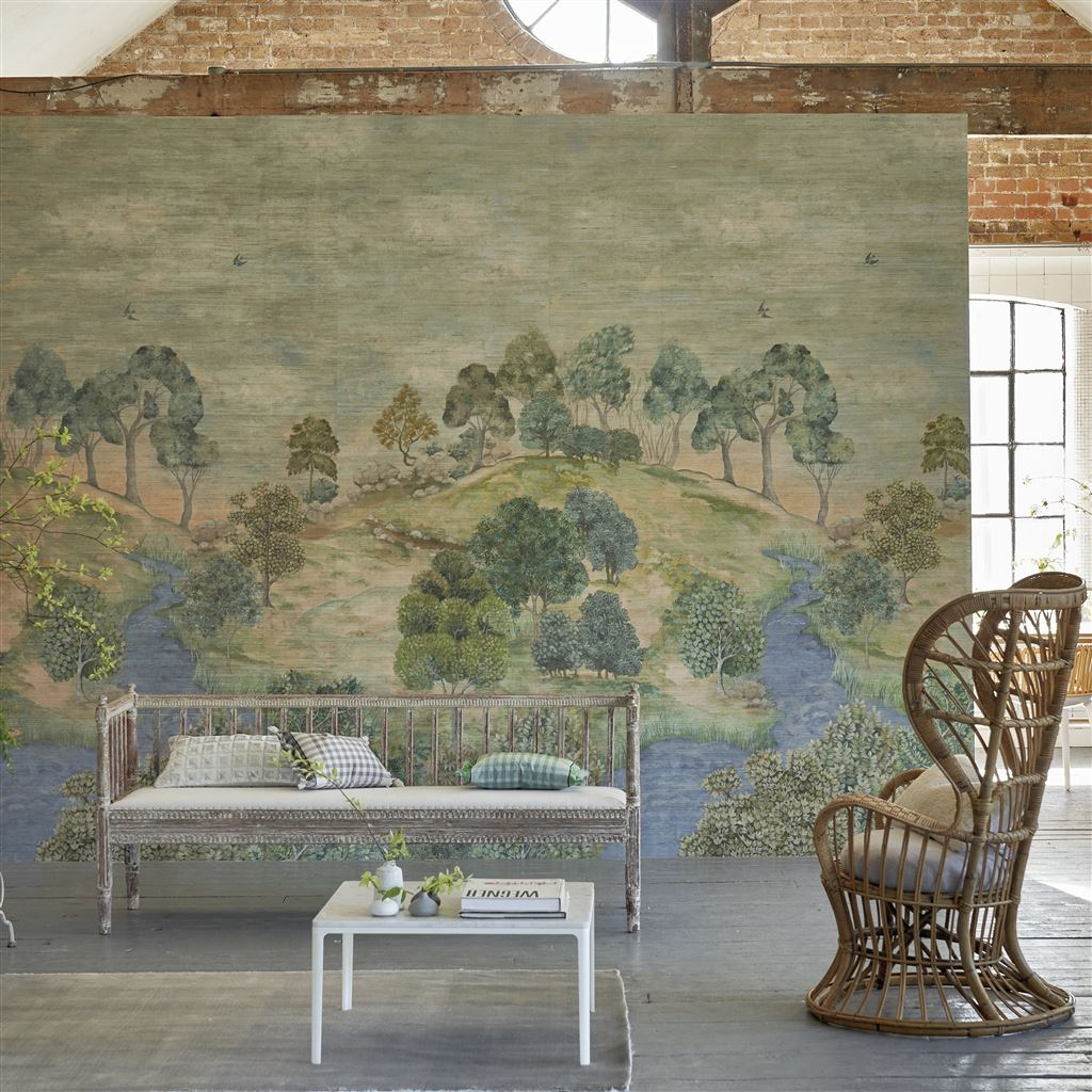 Wandbild Bandipur Grasscloth - Sky