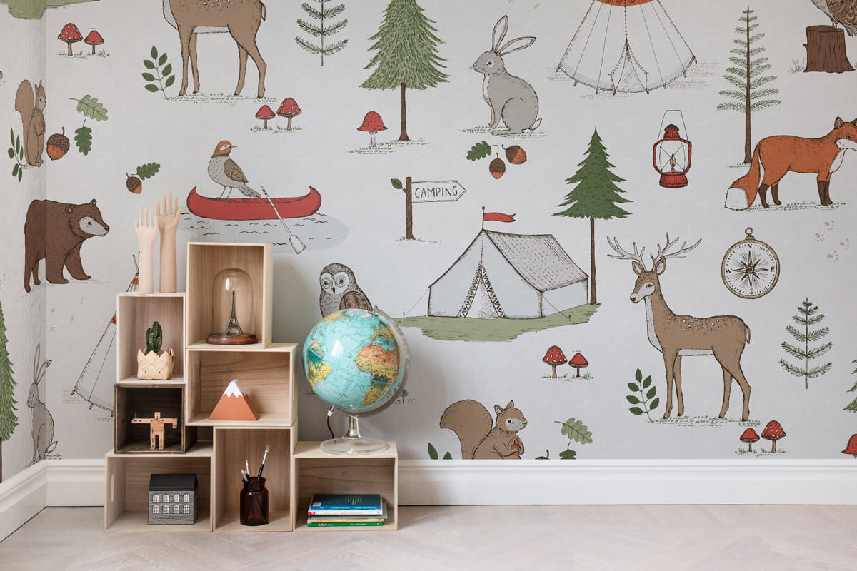 Wandbild Camping Trip - Multi