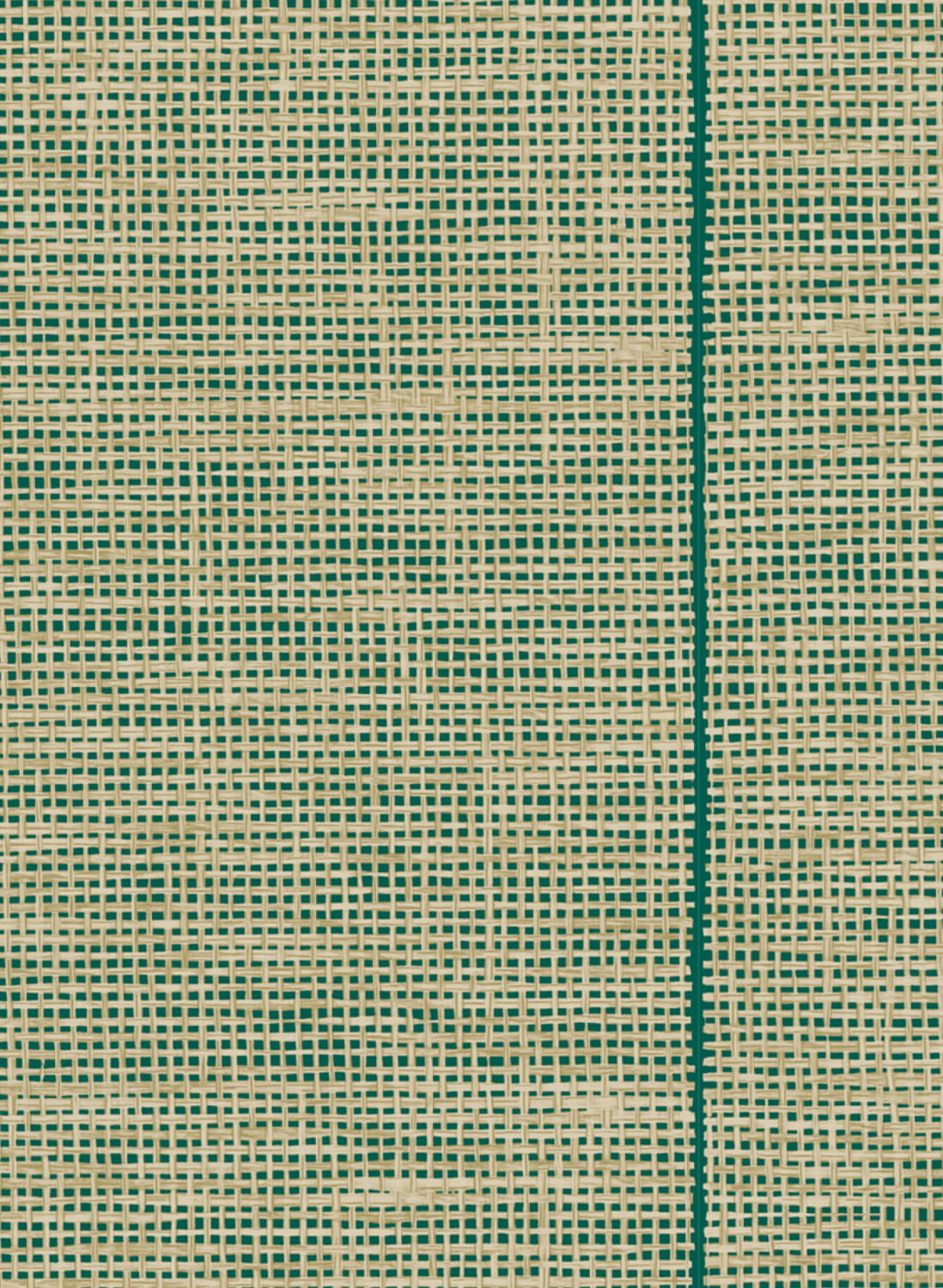 Tapete Le Raphia Tisse - Deep Teal