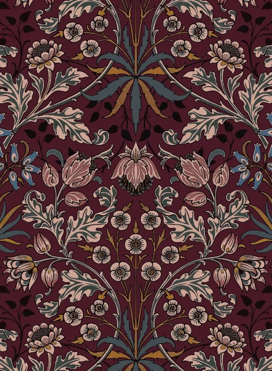 Wallpaper Hyacinth - Mulberry