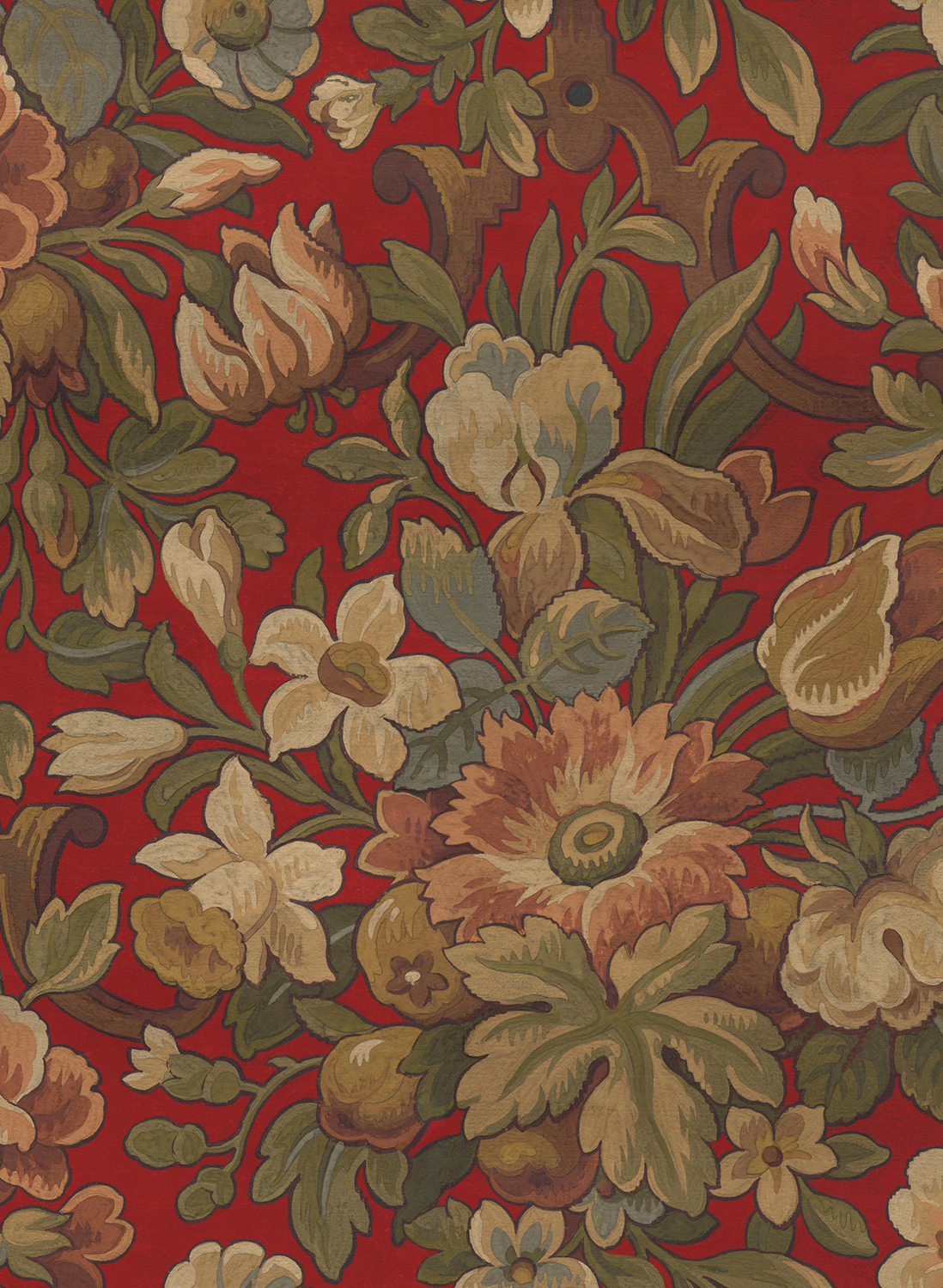 Wandbild Vintage Flora - Velvet