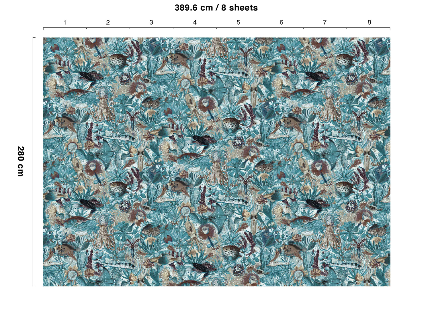 Tapete Underwater Jungle 2 - XL 3.90m