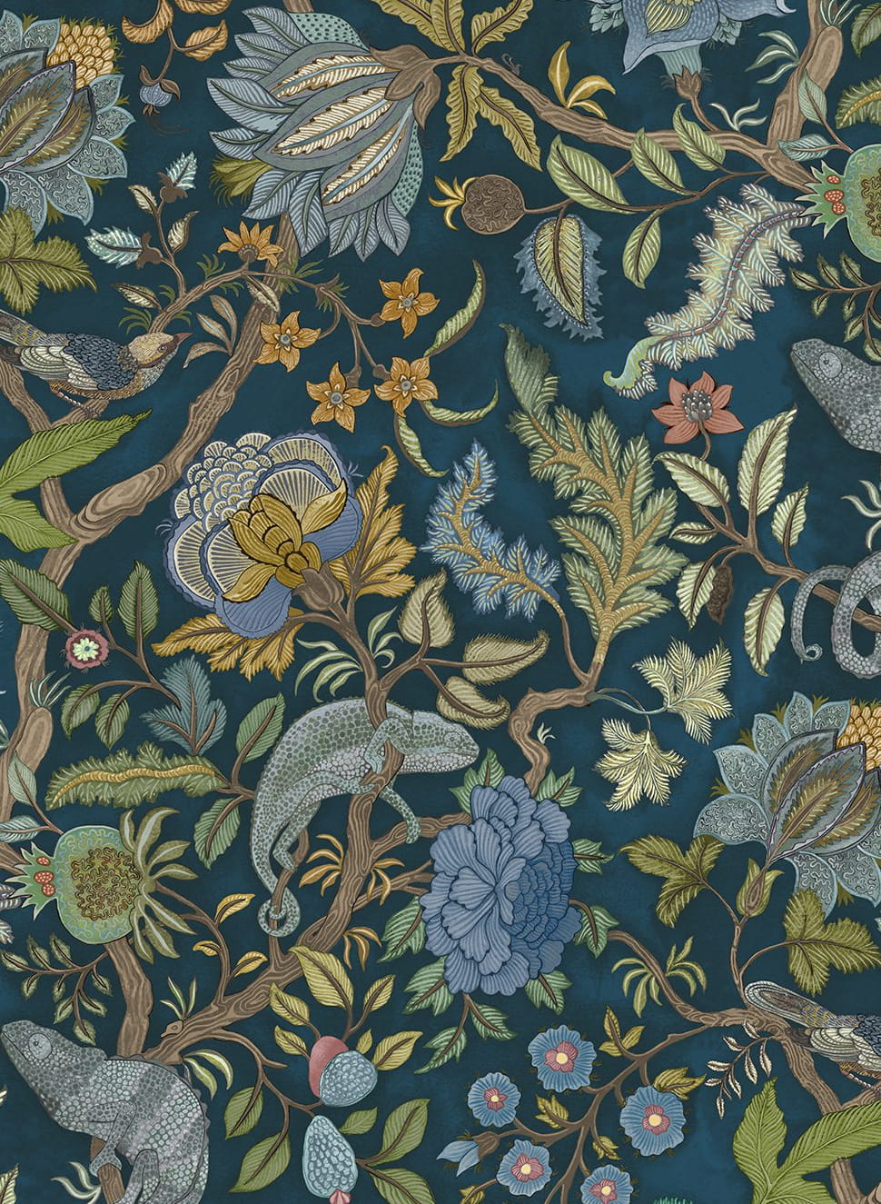 Tapete Chameleon Trail - Bright Blues and Greens