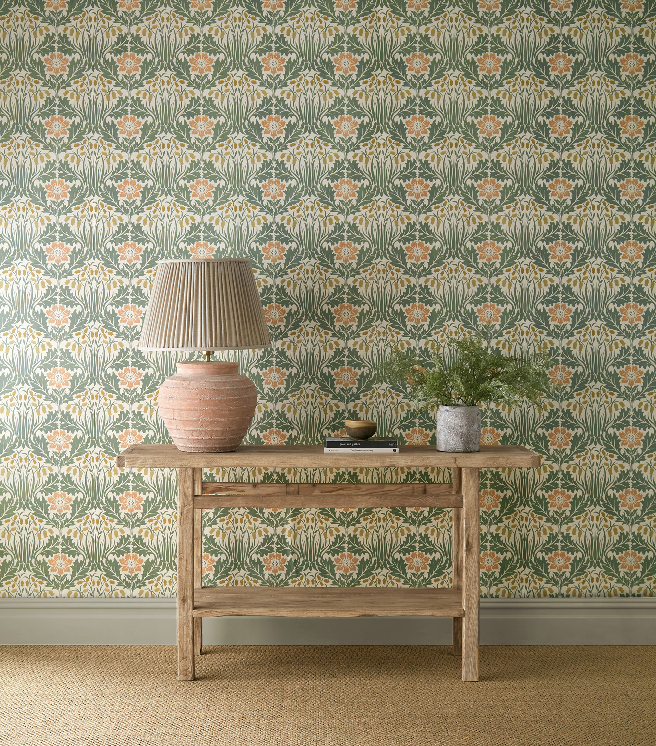 Tapete Woodbell & Anemone - Rose/ Sage