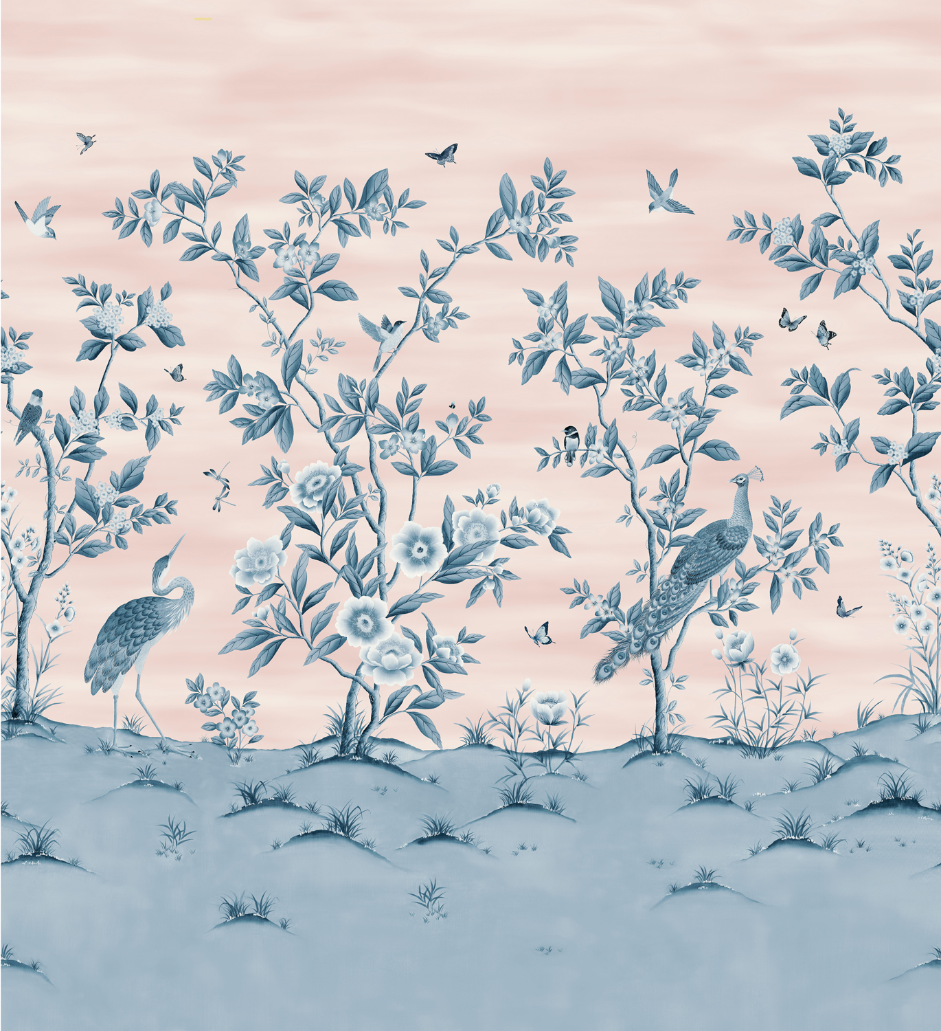 Wandbild Florence - Powder/ China Blue