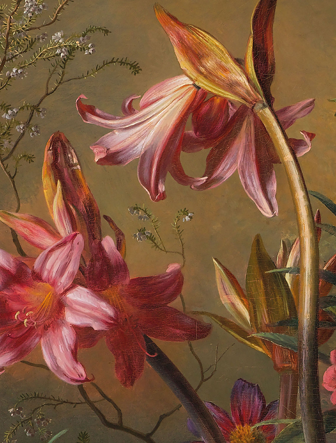 Mural Golden Age Flowers 7 Circle - M - 1.9m