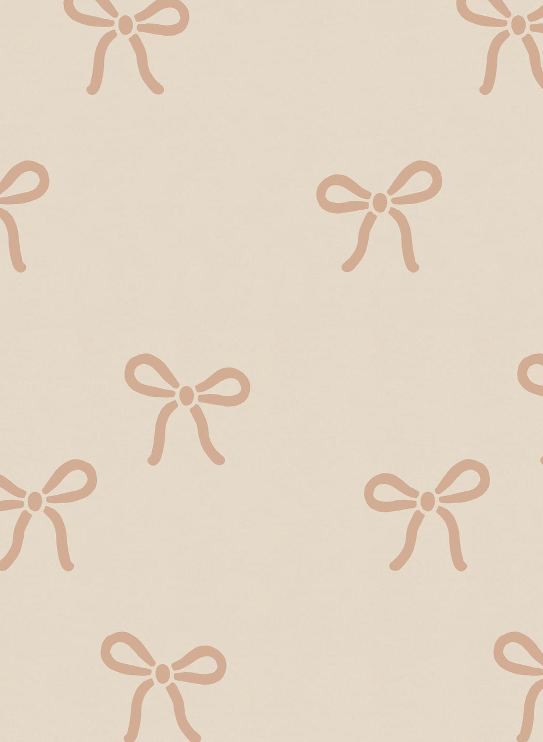 Tapete Bows/ Strikjes - Nude on Cream