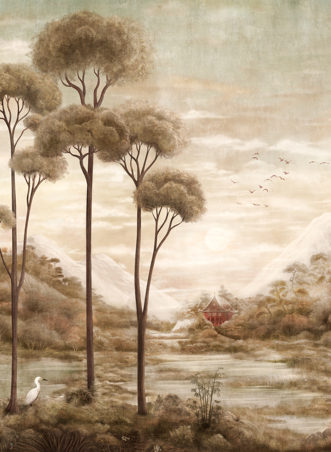 Wandbild Xi Hu Lake - Amber
