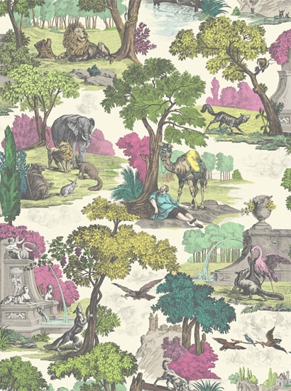 Tapete Versailles Grand - Pink & Chartreuse