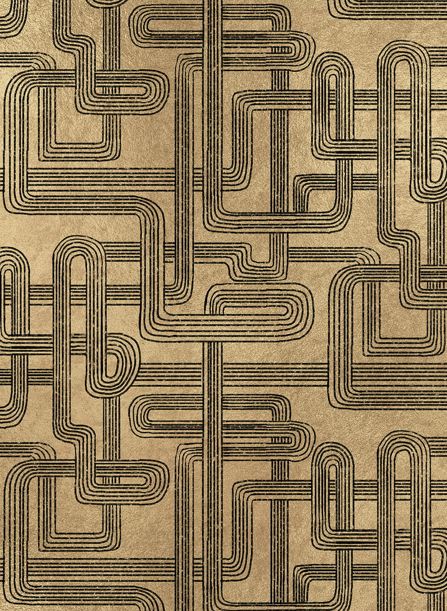 Wandbild Gatsby Metallics - Gold