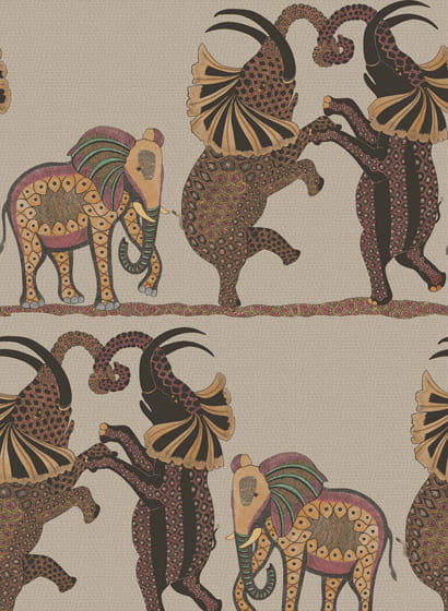 Tapete Safari Dance - Orange/ Stone