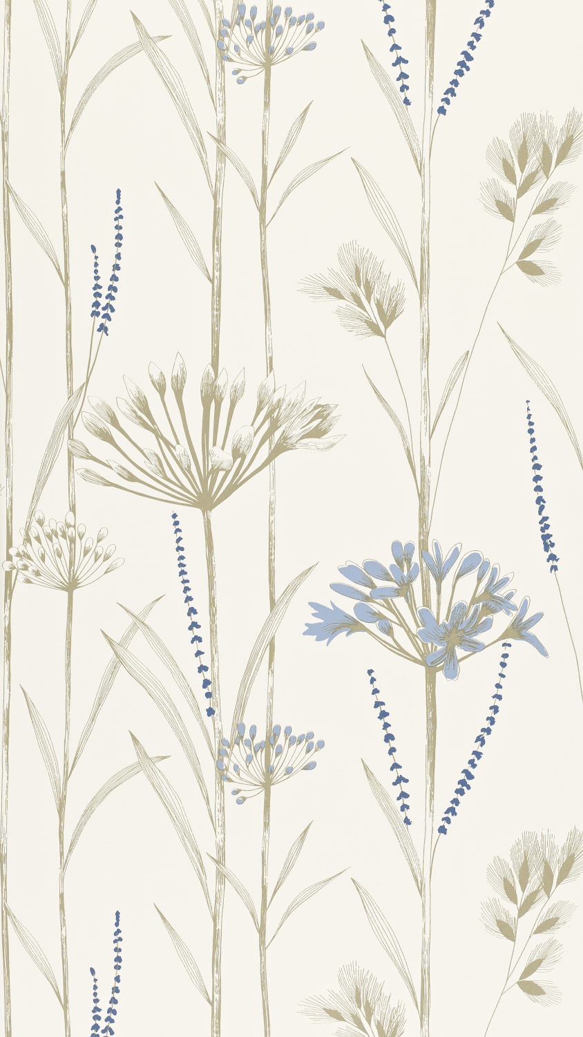 Tapete Gardinum - Chalk/ Wedgwood/ Gold