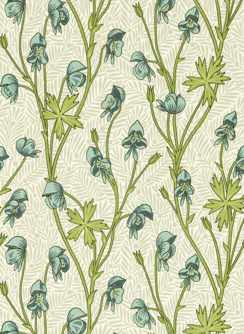 Tapete Monkshood - Aqua/ Peashoot
