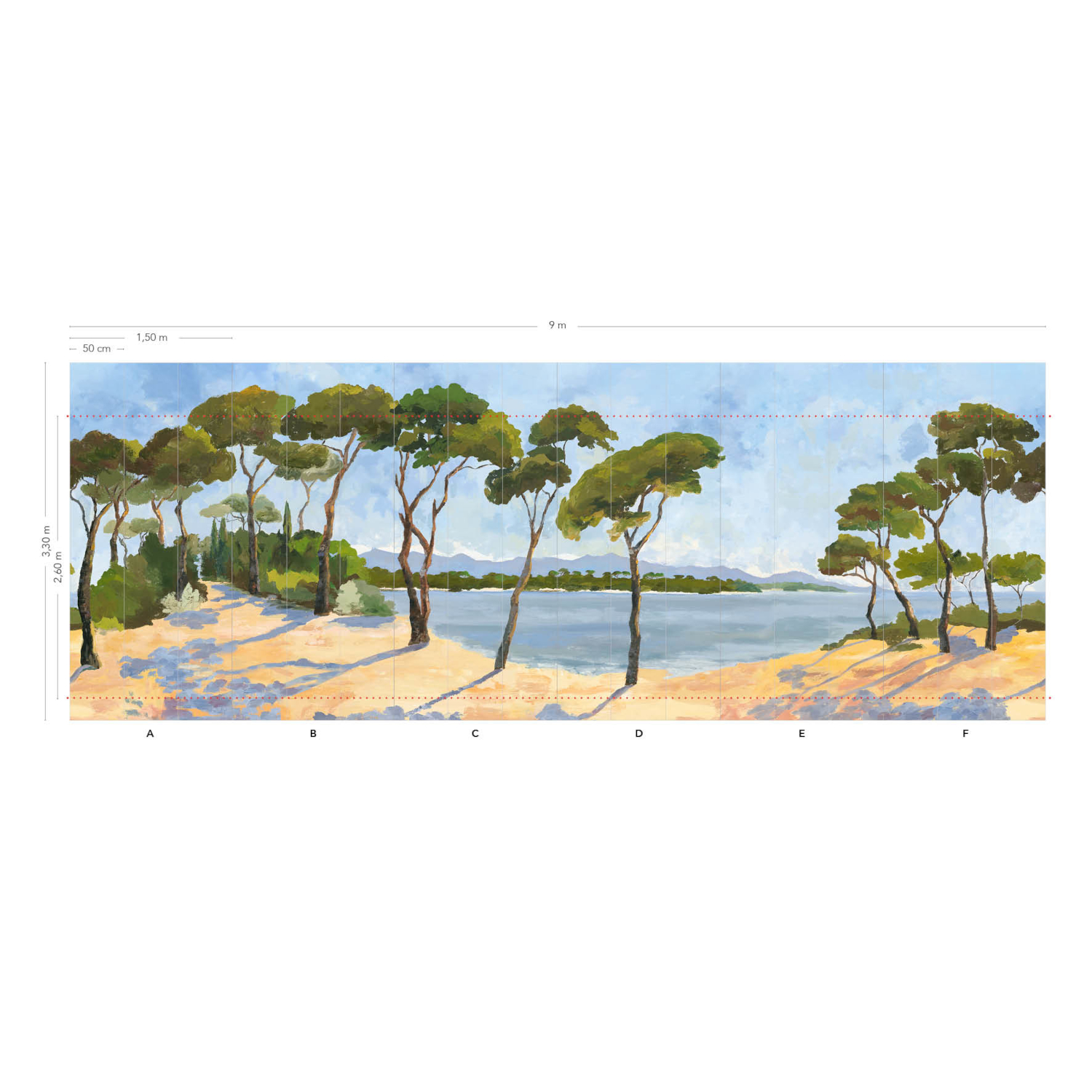 Wandbild Lérins - Panel D