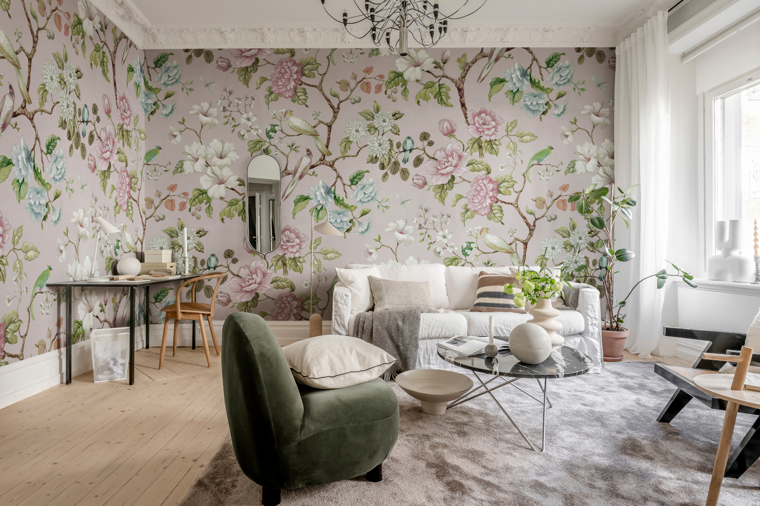 Wandbild Grandiflora - Soft Pink